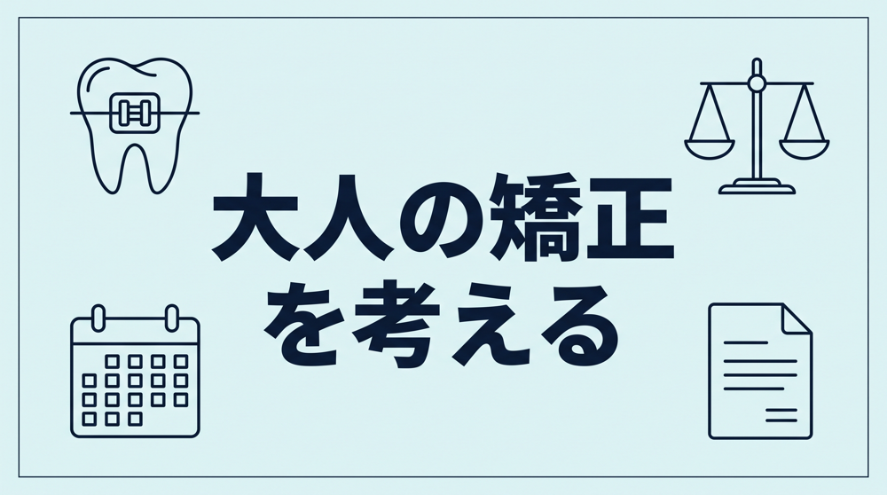 「大人の歯列矯正はやめたほうがいい」と言われる理由｜どこまでが事実で、誰が慎重になるべきか
